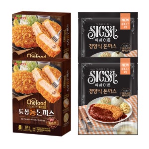 경양식돈까스 2개 + 쉐푸드 통돈까스 2개