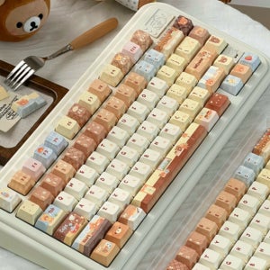 리락쿠마 키캡 PBT 염료승화 커스텀 기계식 키보드 키캡