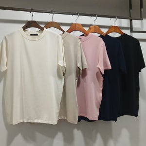 엠베이지 기본핏 티셔츠 / 아이보리,베이지,핑크,네이비,블랙