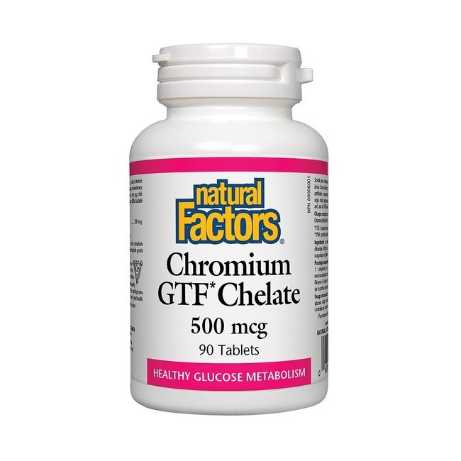 내추럴팩터스 <b>크로뮴 GTF 킬레이트 500mcg</b> 90정 2개