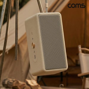 Coms 휴대용 블루투스 스피커 20W 고출력 TWS 스테레오 FM라디오 방수 공간을 채우는 깊은저음 휴대용 캠핑 야외실내겸용 HT200