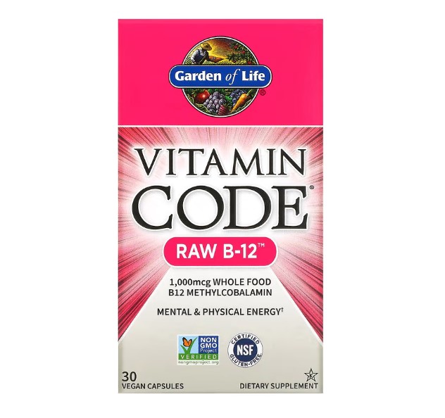 <b>가든오브라이프 비타민B12</b> 1000mcg 30캡슐 메틸코발라민 비타민비12