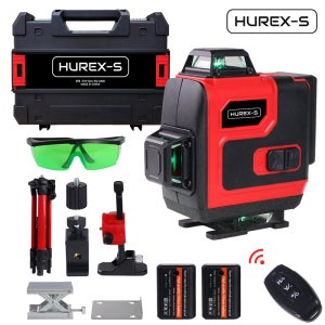 휴렉스 레이저레벨기 수평측정기 16라인 레이저 수평계 수평기 풀세트