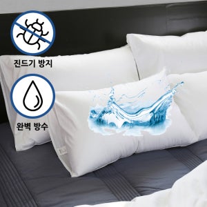 방수 베개 커버 알러지케어 베개 보호커버 자루식 화이트 (S, L)