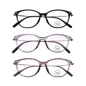 글라스링크 아박 티키 C1 캣아이 콤비 블루라이트 차단 티타늄 가벼운 뿔테 안경테