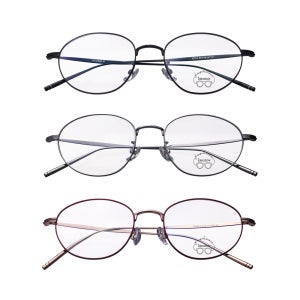 글라스링크 아박 긱시크 O2O 오벌형 블루라이트 차단 메탈 림 티타늄 가벼운 안경테