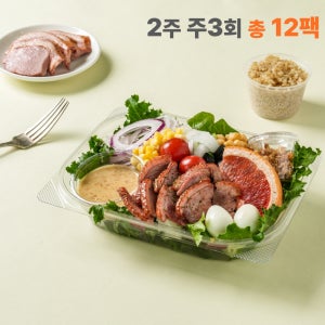 샐러드 포케 정기배송 2주 주 3회(12팩) 샐러드 식단 구독 배달 야채 도시락