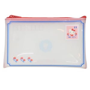 산리오 헬로키티 레트로 우표 플랫 코스메 파우치
