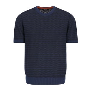 [슈페리어] 남성 라운드 반팔 니트 네이비 (IM0GTSR20149)