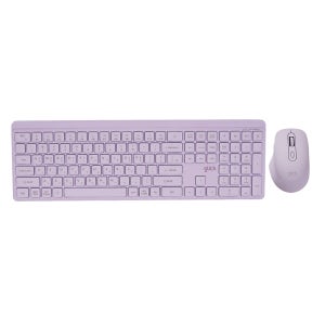 지클릭커 오피스프로 풀윤활 방수 슬림 이지스위치 WMK1100 무선 무소음 블루투스 키보드 마우스 세트 라벤더퍼플