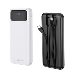 디메르 올인원 고속 충전 LCD 보조베터리 케이블 일체형 10000mAh 갤럭시 호환용