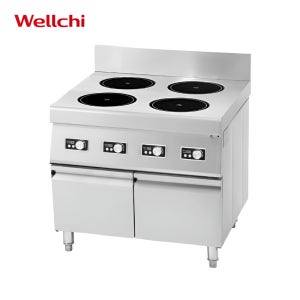 웰치 업소용 레인지 고화력 이동형 4구 인덕션 높은렌지 BWVS-1404C