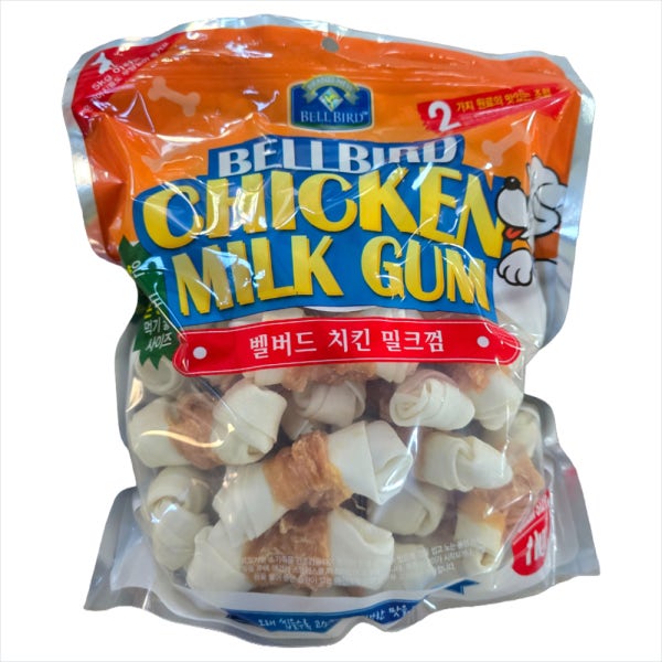 벨버드 치킨밀크껌 1kg 대용량 개껌 강아지 애견 간식 뼈다귀 덴탈껌 코스트코