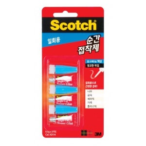3M 스카치 순간접착제 액상타입 0.5gx3개입 (AD114) 일회용