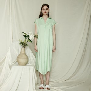 투웨이 셔츠 롱원피스 민트 TWO-WAY SHIRT LONG DRESS MINT