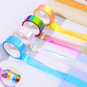 컬러 반짝이 그라데이션 홀로그램테이프 예쁜 바닥 데코테이프