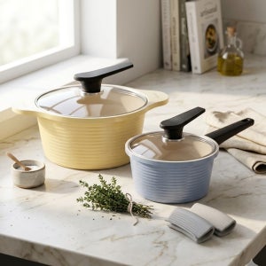 아르보 블랑 풀인덕션 냄비 2P 세트 (18한/20양/실리콘손잡이)