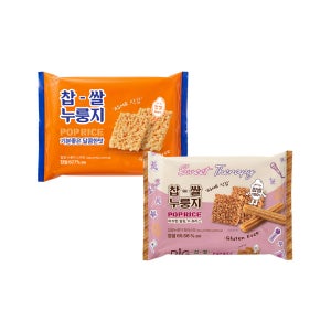 찹쌀 누룽지 쌀과자 스낵 달콤한맛+츄러스맛, 300g, 14개