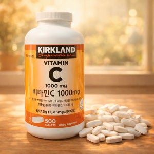 커클랜드 비타민C 1000mg 고함량 대용량 영양제 CS 500정, 1개