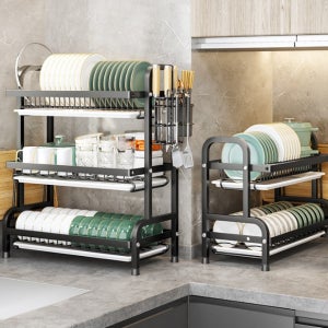 스탠다 올인원 프리미엄 식기건조대 접시 슬림 주방 선반