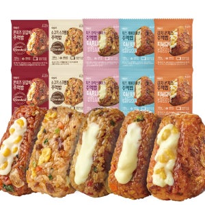 애슐리 주먹밥 5종 10개입(김치콘치즈2+케이준2+갈릭2+닭갈비2+소고기2)