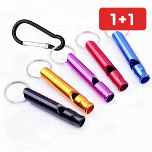 호신용호루라기 고리형 호신용 황동 호루라기 카라비너 휘슬 (1+1)