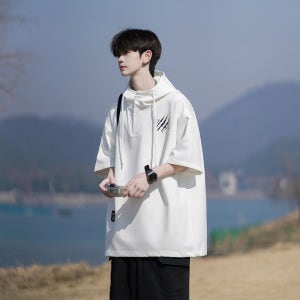 여름 빅 사이즈 반팔 오버핏 후드티 LMWYXL11