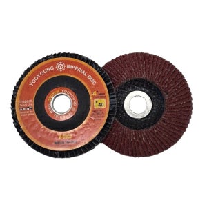 100장 유영 임페리얼 디스크 100mm (4인치) 날개 사포 플랩 페이퍼 골드 파워