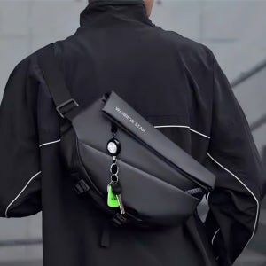 남자 슬링백 힙색 방수 크로스백 여행 운동 메신저백 대용량 가방 스타블랙