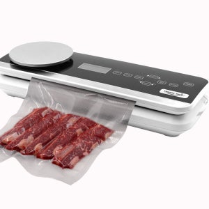 해피락 원터치 전자동 진공포장기 알파 인공지능 저울탑재 블랙