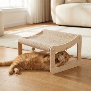 고양이 원목 방울 53cm 특대형 침대 놀이겸용 스트레스해소 스크레쳐