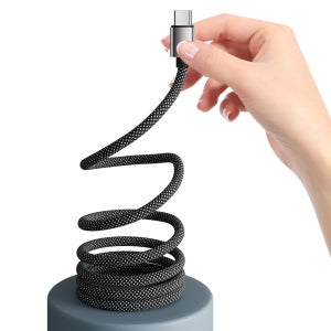 디큐브 마그네틱 우븐 케이블 65W C to C 초고속충전 1m 꼬임방지 자석정리