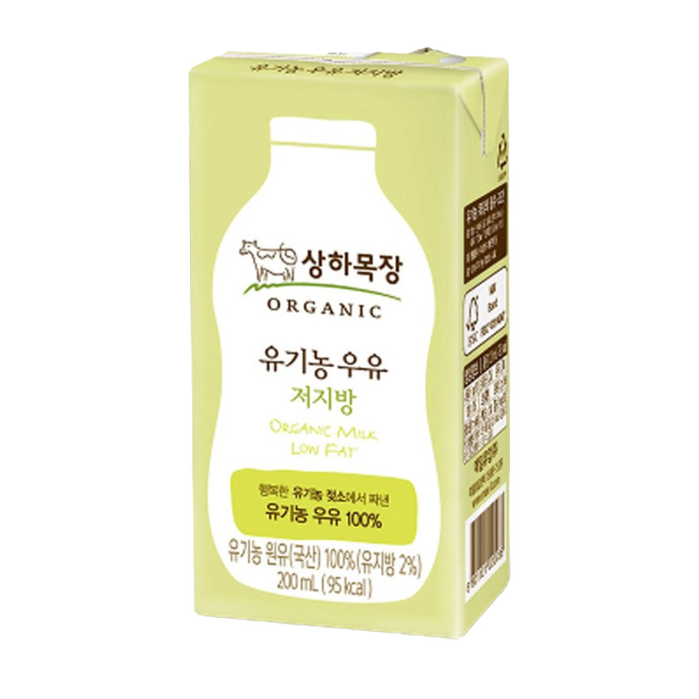 상하목장 유기농 멸균우유 저지방