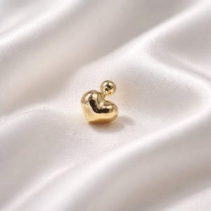 14K 골드 통통 하트 피어싱