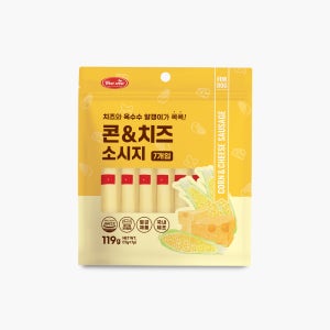 바우와우 소시지 콘+치즈, 119g, 1개