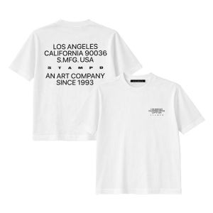 STAMPD 스탬프드 MFG 릴랙스 티셔츠 남성용 스트리트 럭셔리 로고 화이트 XS S M L XL 사이즈