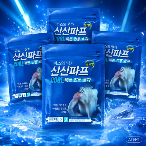 [4팩 20매] 신신파스 쿨 붙이는 파스 파프 진통 근육통 손목 허리 아렉스 관절통 플렉스