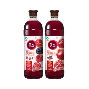 청정원 홍초 2종세트 복분자+석류, 1.5L, 2개