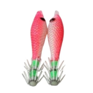 갑오징어 선상 에기 2중후크 바다 두족류 야광채비 4개 7cm 핑크