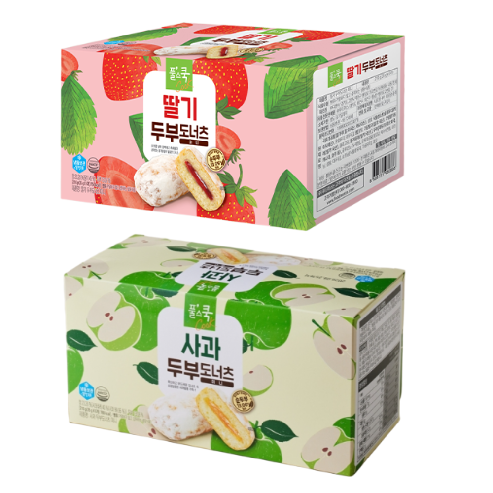 풀스쿡 두부도너츠 사과 딸기 미니