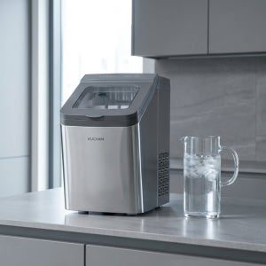 쿠참 올스텐 제빙기 17kg 가정용 업소용 아이스메이커 실버