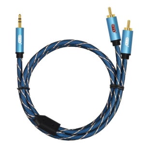 3.5 Aux 스트레오 to 2RCA 케이블 스테레오 2선 케이블 오디오 변환 RCA