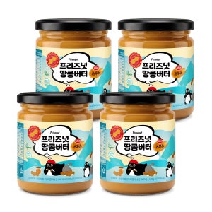프리즈넛 플러스 100% 피넛버터 땅콩버터 스무스 땅콩잼 무첨가 무가당 430g, 4개