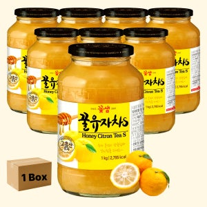 [CJ내일오네] 꽃샘 유자청 꿀유자차S 1kg, 8개