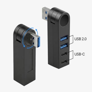 휴대용 USB 2.0 4포트 회전형 허브 IK003