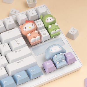 산리오캐릭터즈 피규어 2구 키캡 키링 클리커