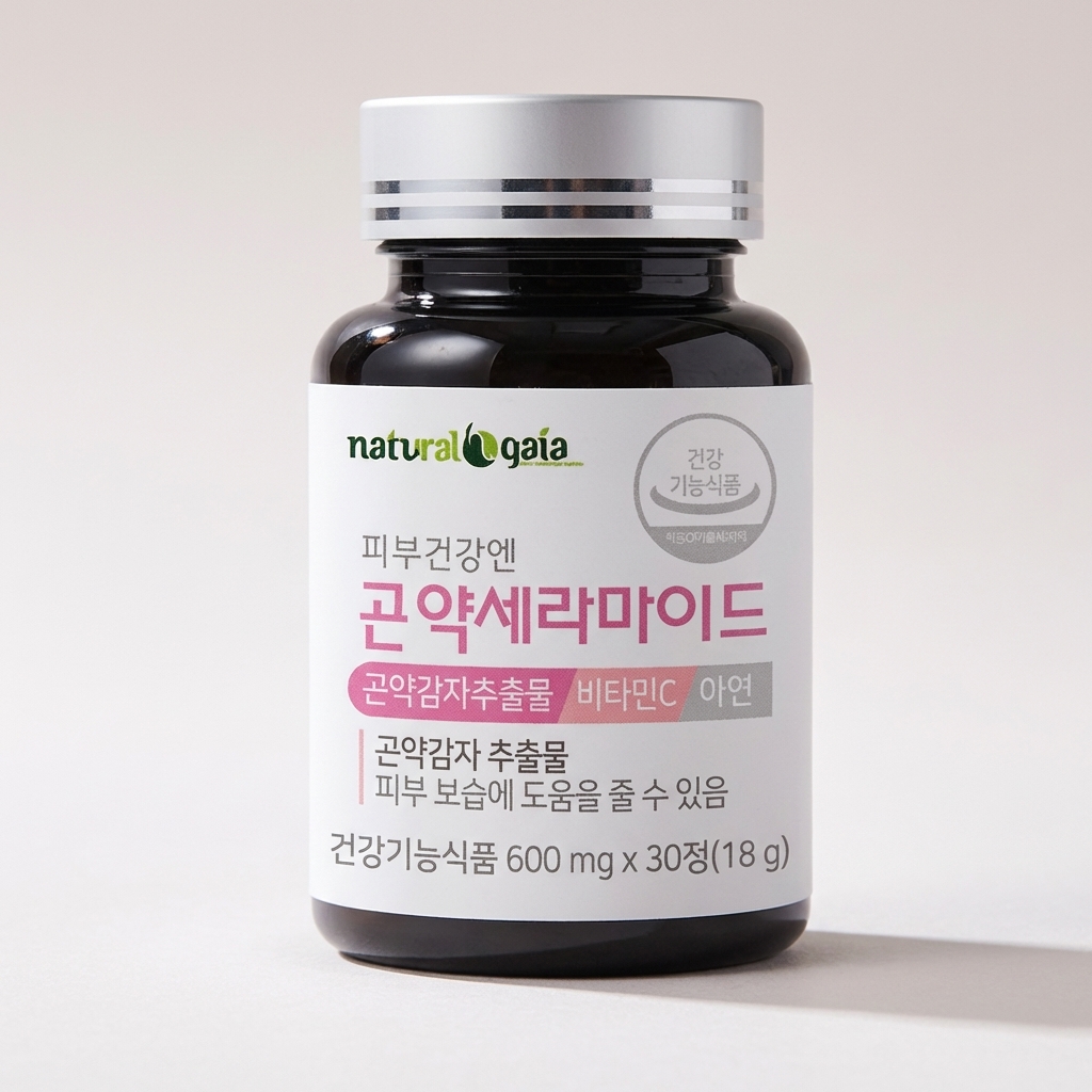 내츄럴<b>가이아</b> 피부건강엔 곤약세라마이드 600mg 30정 1개