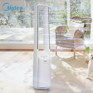 미디어 타워형 날개없는 선풍기 타워팬 리모컨 자동회전 가정용 선풍기