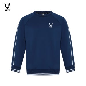 브이엑스 V-EXX 남녀공용 라운드 파이핑 맨투맨 배색 티셔츠 긴팔 짐웨어