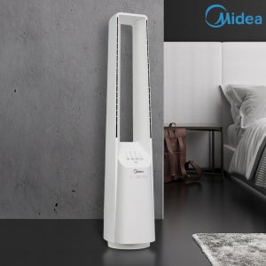 미디어 타워형 날개없는 선풍기 타워팬 리모컨 자동회전 가정용 선풍기